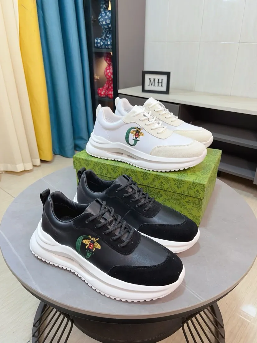 Men's shoes 💰440🌹🌹GUCCI [Gucci] New high-end brand of men's shoes, the latest fashionable casual men's shoes, trendy and versatile style, relaxed and sporty style, uppers imported from Italy, first-layer cowhide, genuine leather lining and ultra-fine workmanship. Original personalized fashionable rubber wear-resistant outsole, light and comfortable on the foot, size 38-44